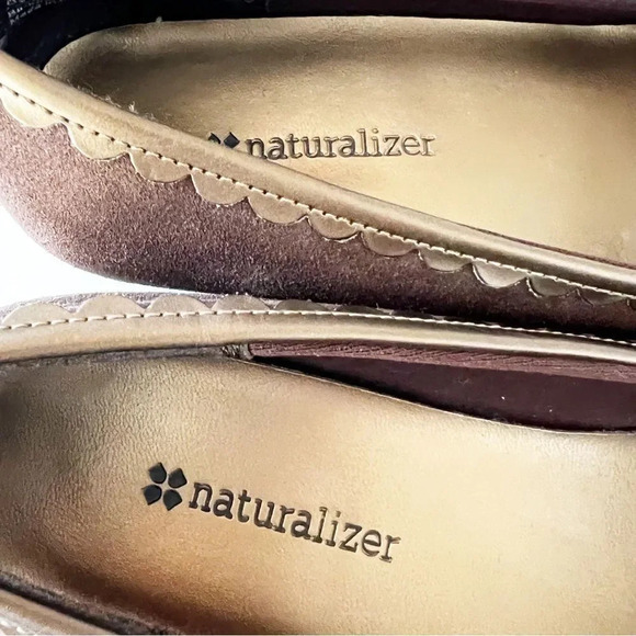 Naturalizer Women’s Size 8.5 Brown Suede Square Toe Pump Office Career Comfort - Picture 8 of 10